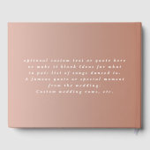 Simple Clay Terracotta & Blush Ombre Wedding Gastenboek (Achterkant)