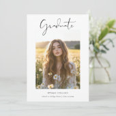 Simple Clean Classic Boho 2 Foto Goedkoop Afstuder Kaart (Staand voorkant)