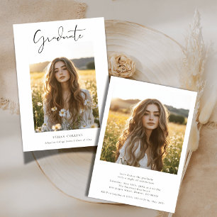 Simple Clean Classic Boho 2 Foto Goedkoop Afstuder Kaart