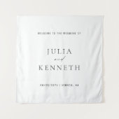 Simple Clean Elegant Wedding Welcome Sign Wandkleed (Voorkant (horizontaal))