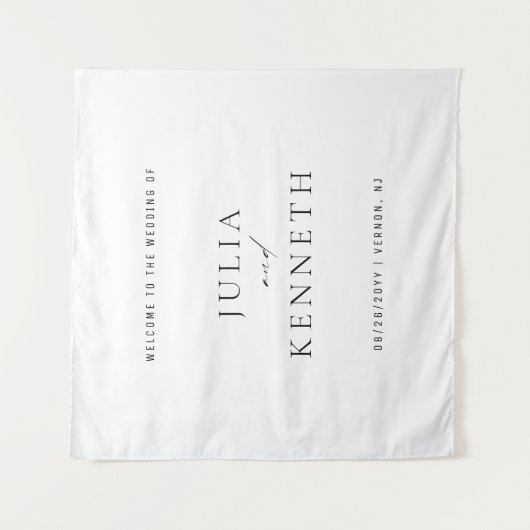 Simple Clean Elegant Wedding Welcome Sign Wandkleed (Voorkant)