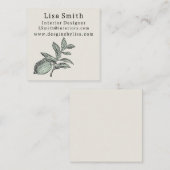 Simple Clean Lemon Business Card Vierkante Visitekaartje (Voorkant / Achterkant)