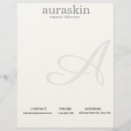 Simple Clean Skincare Letterhead for Beauty Brands Briefhoofd
