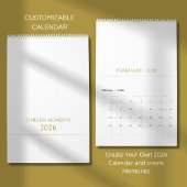 Simple Clean Typography Design Kalender