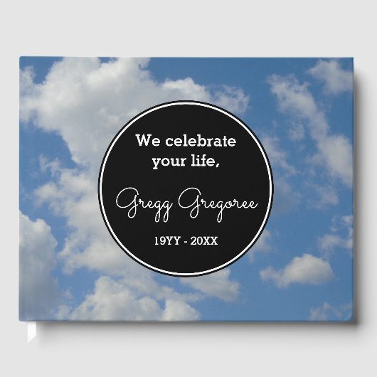 Simple Cloudy Sky Sympathie Gastenboek (Voorkant)