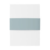 Simple Coastal Dusty Aqua Wedding Uitnodigingen Wikkel (Achterkant Voorbeeld)