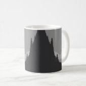 Simple coffee mug with gray mountain landscape koffiemok (Voorkant rechts)