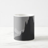 Simple coffee mug with gray mountain landscape koffiemok (Center)