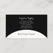 Simple Colorblock Boutique Black Visitekaartje Informatiekaartje (Achterkant)