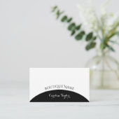 Simple Colorblock Boutique Black Visitekaartje Informatiekaartje (Staand voorkant)