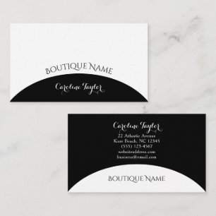 Simple Colorblock Boutique Black Visitekaartje Informatiekaartje