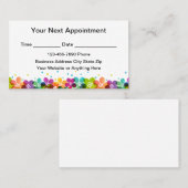 Simple Colorful Appointment Reminder Business Card Afsprakenkaartje (Voorkant / Achterkant)