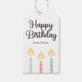 Simple Colorful Happy Birthday Candles Cadeaulabel