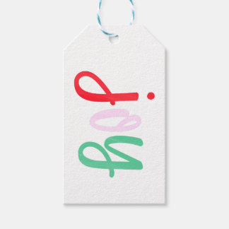 Simple colorful holiday Joy Cadeaulabel