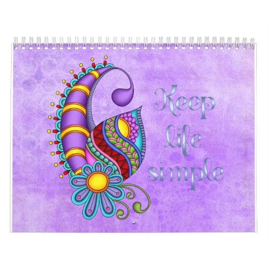 Simple Colorful Modern Motivation  Kalender (Hoes)