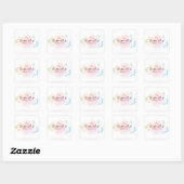 Simple Colorful Pastel Waterverf Splash MUA Vierkante Sticker (Vel)