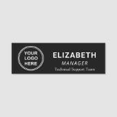 Simple Company Logo Black Naamplaatje (Voorkant)