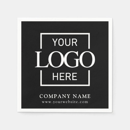 Simple Company Logo Custom Business Party Supplies Servet (Voorkant)