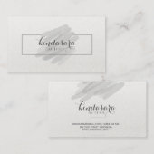 Simple Cool Abstract Grey Waterverf Visitekaartje (Voorkant / Achterkant)