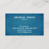 Simple Cool Retro Barber Monogram Scissors Visitekaartje (Achterkant)