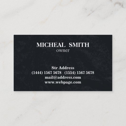 Simple Cool Retro  Barber Monogram Scissors Visitekaartje (Achterkant)