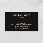 Simple Cool Retro Barber Monogram Scissors Visitekaartje (Achterkant)