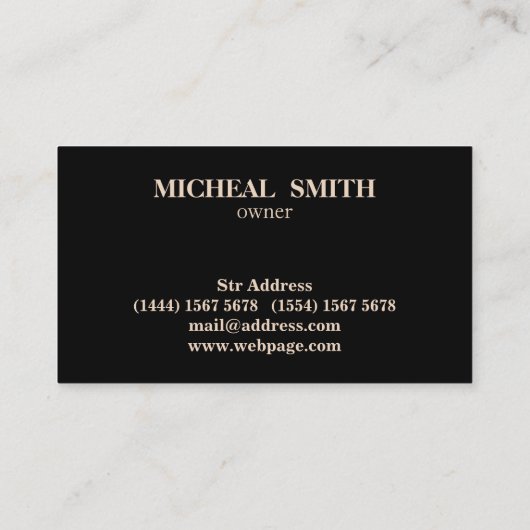 Simple Cool Retro  Barber Monogram Scissors Visitekaartje (Achterkant)