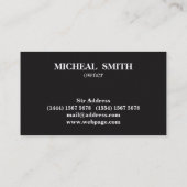 Simple Cool Retro  Barber Monogram Scissors Visitekaartje (Achterkant)