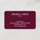 Simple Cool Retro Barber Monogram Scissors Visitekaartje (Achterkant)