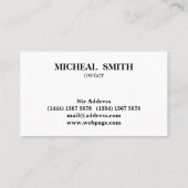 Simple Cool Retro  Barber Monogram Scissors Visitekaartje (Achterkant)