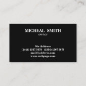 Simple Cool Retro  Barber Monogram Scissors Visitekaartje (Achterkant)