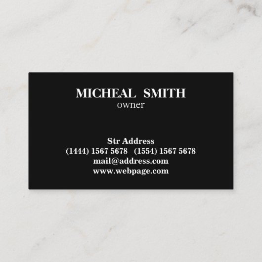 Simple Cool Retro Barber Monogram Scissors Visitekaartje (Achterkant)