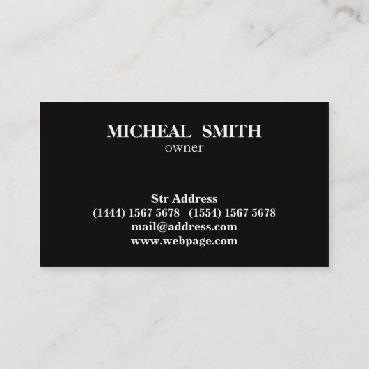 Simple Cool Retro  Barber Monogram Scissors Visitekaartje (Achterkant)