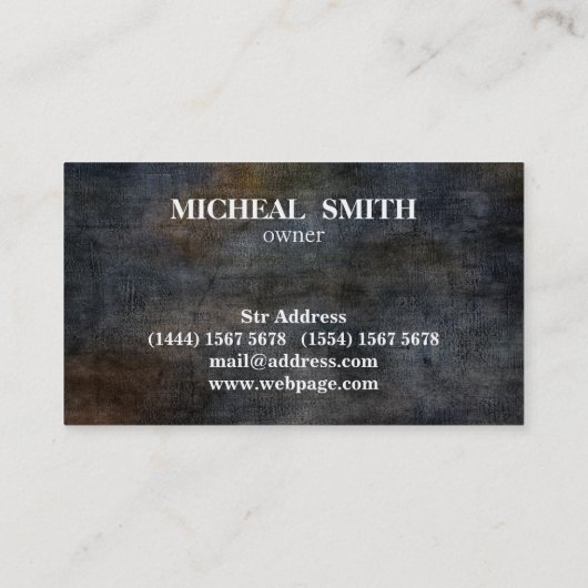 Simple Cool Retro  Barber Monogram Scissors Visitekaartje (Achterkant)