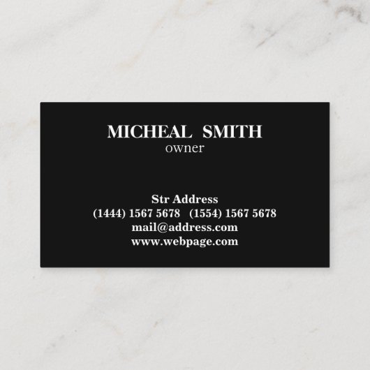 Simple Cool Retro  Barber Monogram Scissors Visitekaartje (Achterkant)