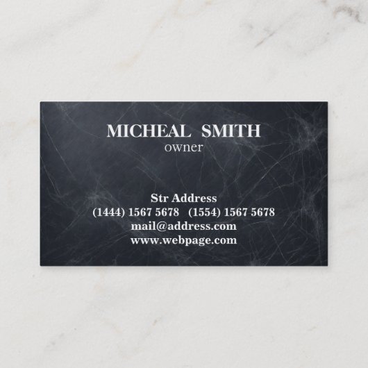 Simple Cool Retro  Barber Monogram Scissors Visitekaartje (Achterkant)