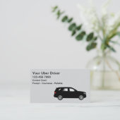Simple Cool Uber Driver SUV Business Cards Visitekaartje (Staand voorkant)