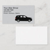 Simple Cool Uber Driver SUV Business Cards Visitekaartje (Voorkant / Achterkant)