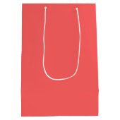 simple coral pink botanical wedding large gift bag medium cadeauzakje (Achterkant)