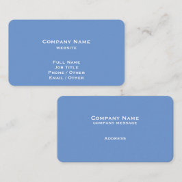 Simple Cornflower Blue Visitekaartje