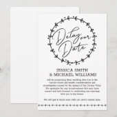 Simple Corona Virus Change Date Wedding Kaart (Voorkant / Achterkant)