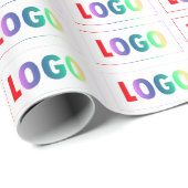 Simple Corporate and Business Logo Branded Cadeaupapier (Rol Hoek)