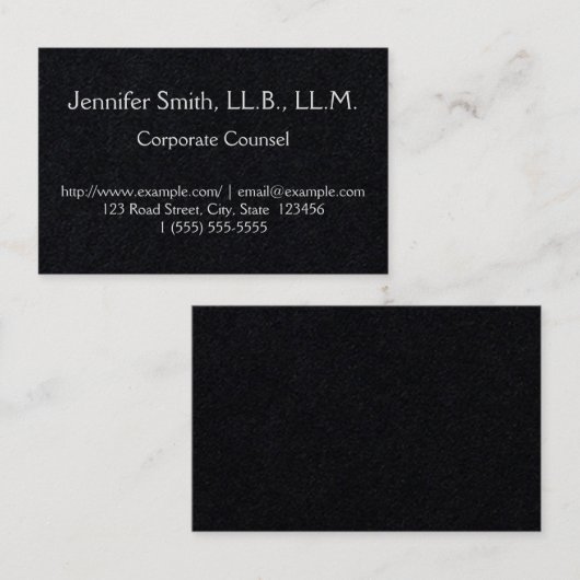Simple Corporate Counsel Visitekaartje (Voorkant / Achterkant)
