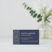 Simple Corporate Damask-patroon Visitekaartje (Staand voorkant)
