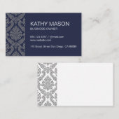 Simple Corporate Damask-patroon Visitekaartje (Voorkant / Achterkant)
