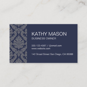 Simple Corporate Damask-patroon Visitekaartje