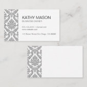 Simple Corporate Damask-patroon Visitekaartje (Voorkant / Achterkant)