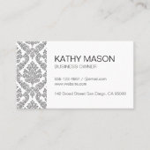 Simple Corporate Damask-patroon Visitekaartje (Voorkant)