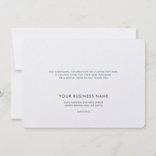 Simple Corporate Logo and Company Website Business Bedankkaart (Achterkant)