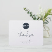 Simple Corporate Logo and Company Website Business Bedankkaart (Staand voorkant)